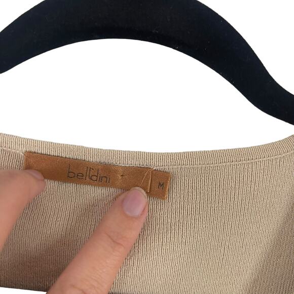 Belldini Women's Size Medium Coin Gypsy Tan Sleeveless Tank Top - Picture 3 of 9